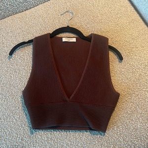 Aritzia Brown Crop Top